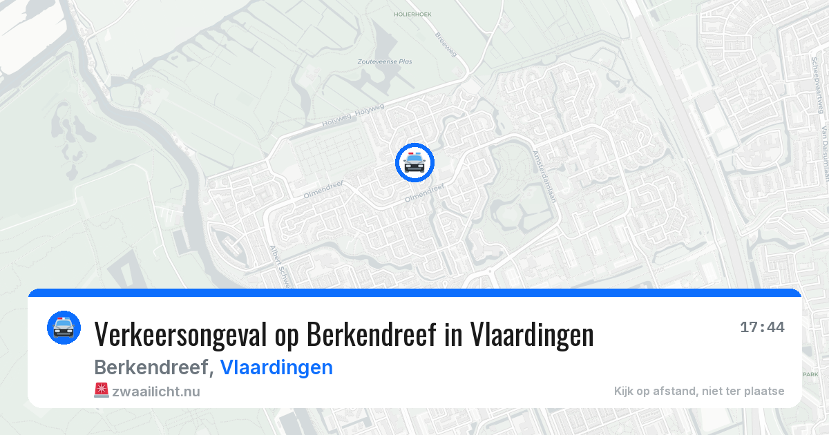 Verkeersongeval op Berkendreef in Vlaardingen — 23 mrt 2026