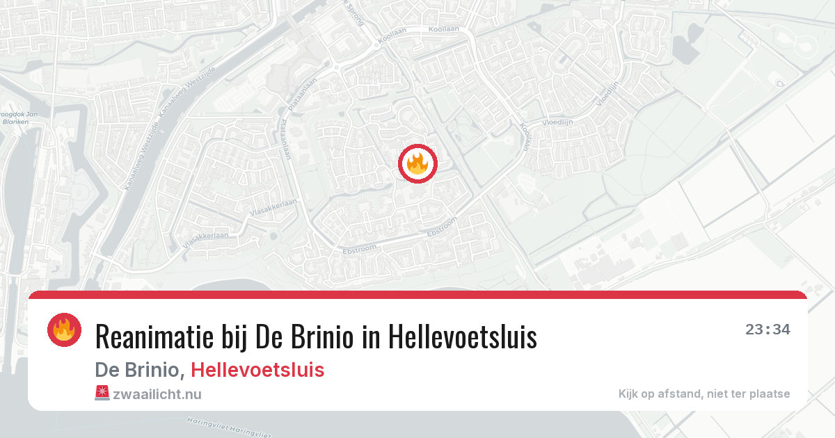 Reanimatie bij De Brinio in Hellevoetsluis — 2 apr 2026