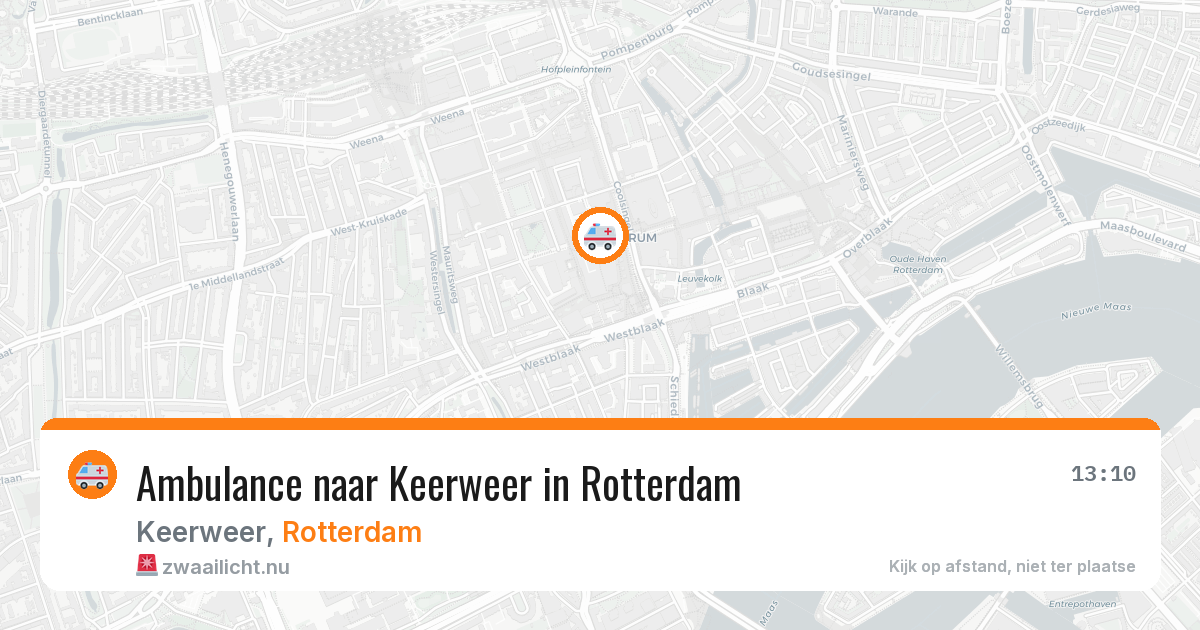 Ambulance naar Keerweer in Rotterdam — 16 jul 2026