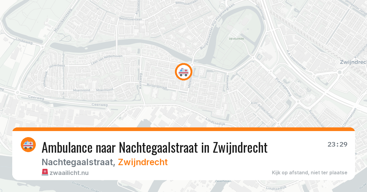 Ambulance naar Nachtegaalstraat in Zwijndrecht — 10 jul 2026