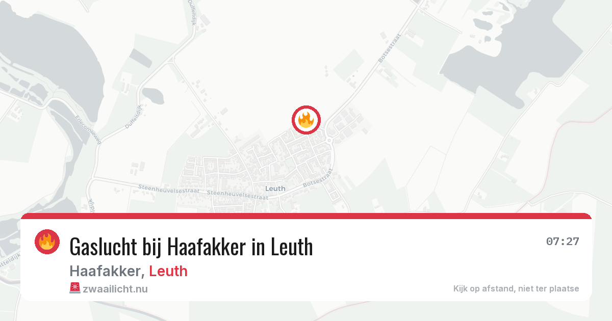 Gaslucht bij Haafakker in Leuth — 17 mei 2026