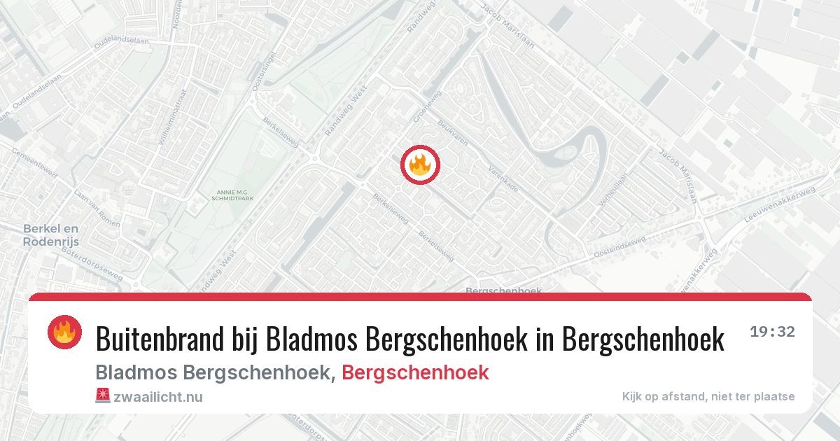 Buitenbrand bij Bladmos Bergschenhoek in Bergschenhoek — 10 mei 2026