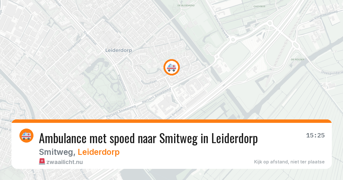 Ambulance met spoed naar Smitweg in Leiderdorp — 8 jun 2026
