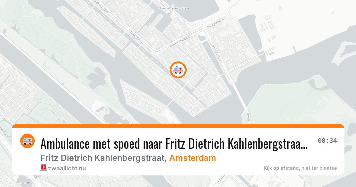 Ambulance met spoed naar Fritz Dietrich Kahlenbergstraat in Amsterdam — 2 jun 2026
