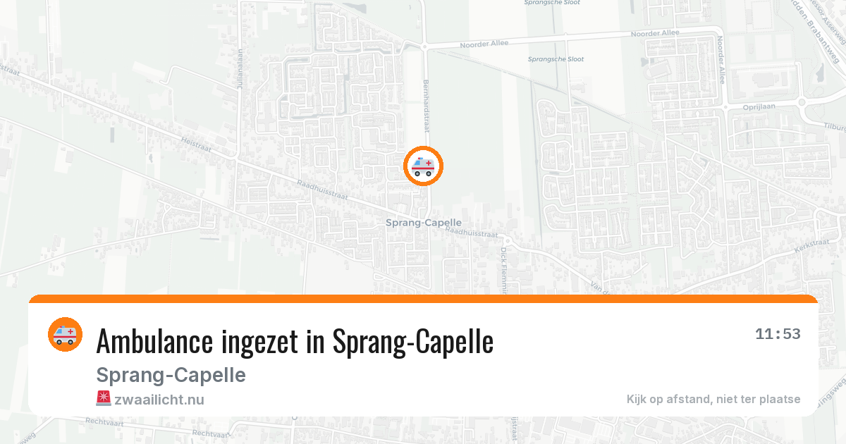 Ambulance ingezet in Sprang-Capelle — 10 jul 2026