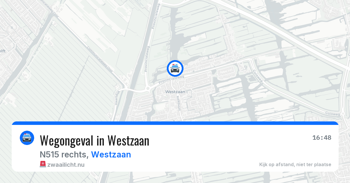 Wegongeval in Westzaan — 5 jul 2026