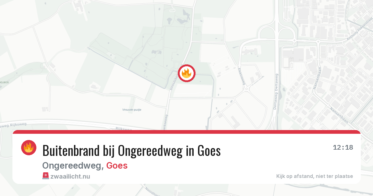 Buitenbrand bij Ongereedweg in Goes — 24 apr 2026