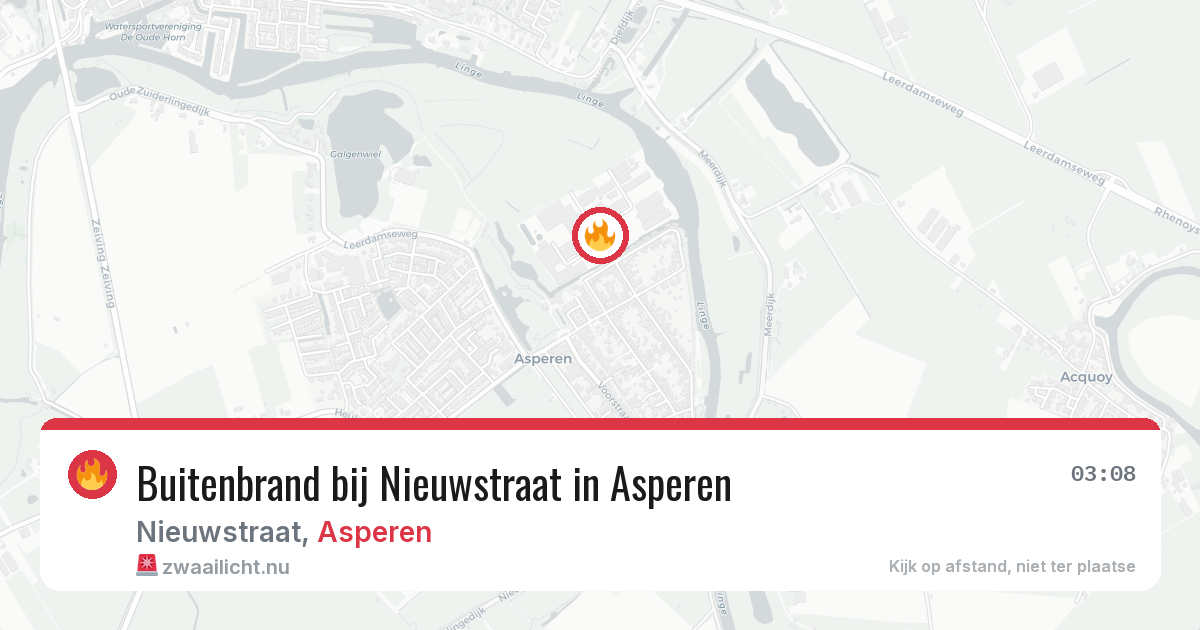 Buitenbrand bij Nieuwstraat in Asperen — 8 jul 2026