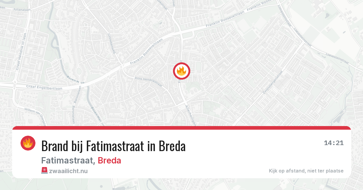 Brand bij Fatimastraat in Breda — 11 jul 2026
