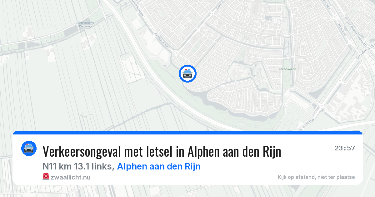 Verkeersongeval met letsel in Alphen aan den Rijn — 14 jul 2026