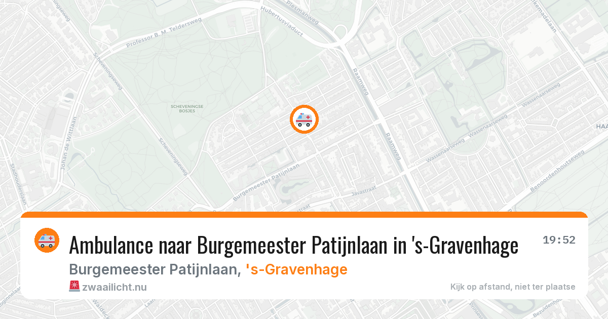 Ambulance naar Burgemeester Patijnlaan in 's-Gravenhage — 20 jul 2026