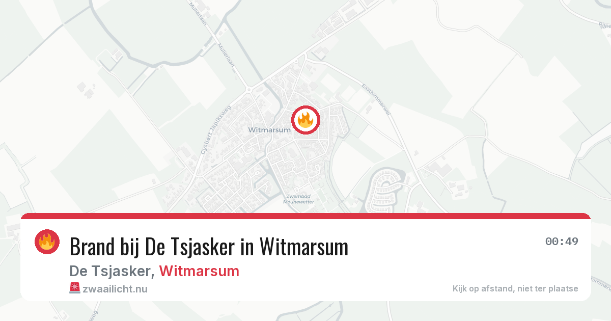 Brand bij De Tsjasker in Witmarsum — 14 jul 2026