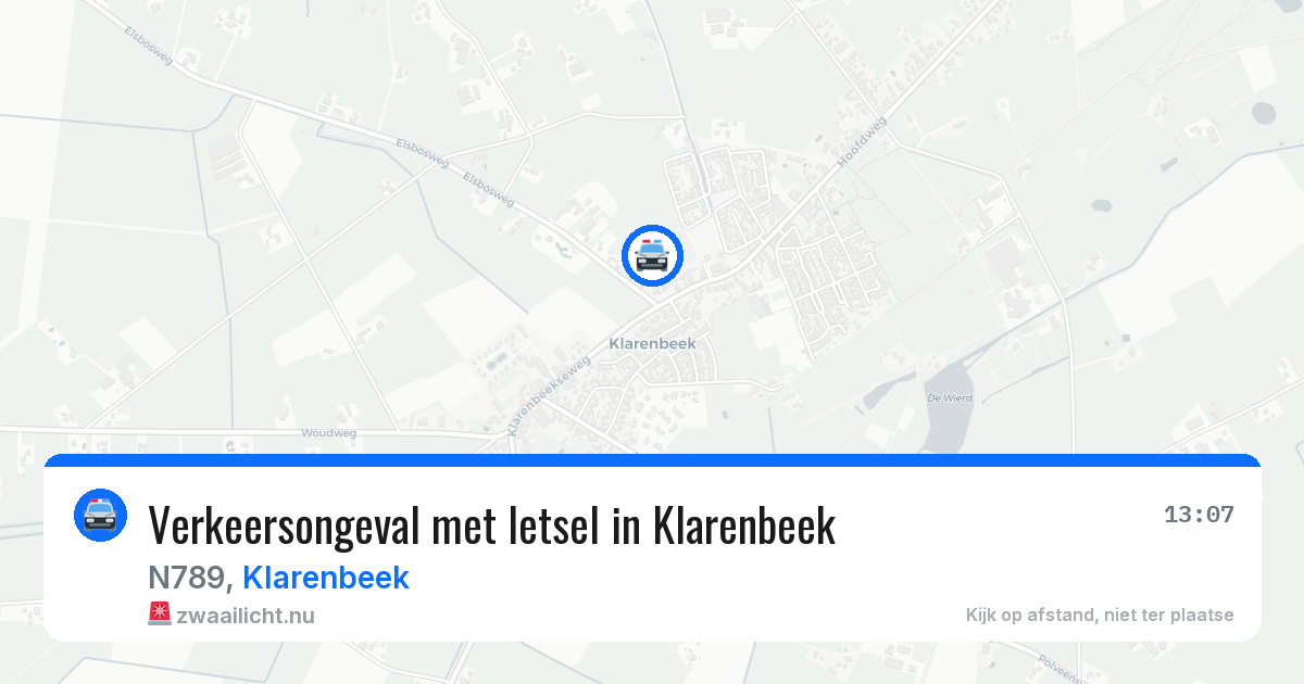 Verkeersongeval met letsel in Klarenbeek — 7 jun 2026