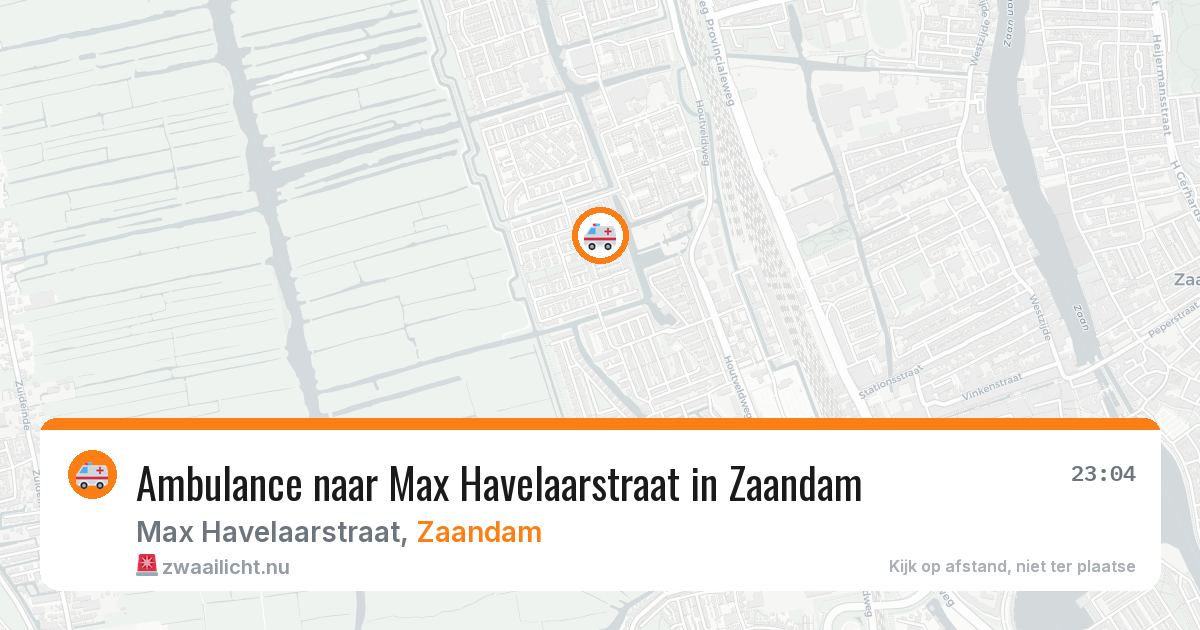 Ambulance naar Max Havelaarstraat in Zaandam — 16 jul 2026