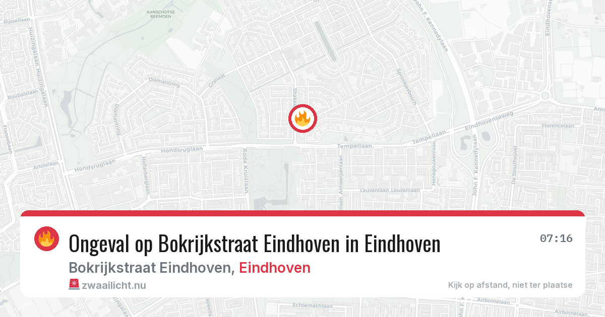 Ongeval op Bokrijkstraat Eindhoven in Eindhoven — 26 mrt 2026