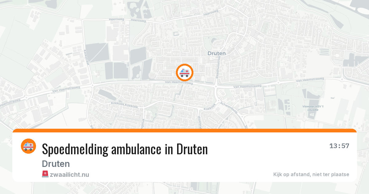 Spoedmelding ambulance in Druten — 25 mrt 2026