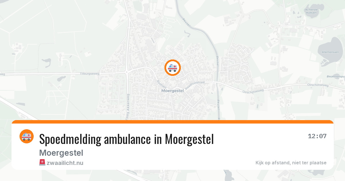 Spoedmelding ambulance in Moergestel — 19 mrt 2026
