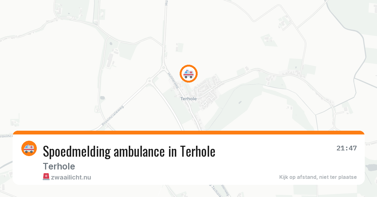 Spoedmelding ambulance in Terhole — 2 mei 2026