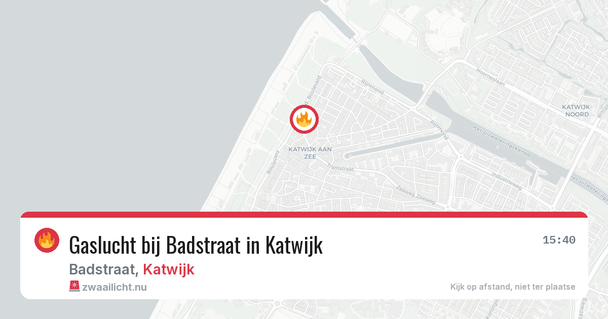 Gaslucht bij Badstraat in Katwijk — 10 mei 2026