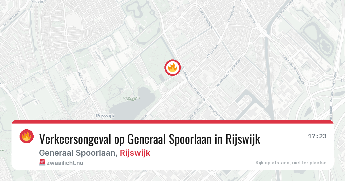 Verkeersongeval op Generaal Spoorlaan in Rijswijk — 1 jun 2026