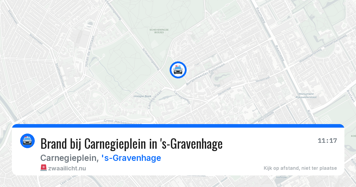 Brand bij Carnegieplein in 's-Gravenhage — 25 jul 2026