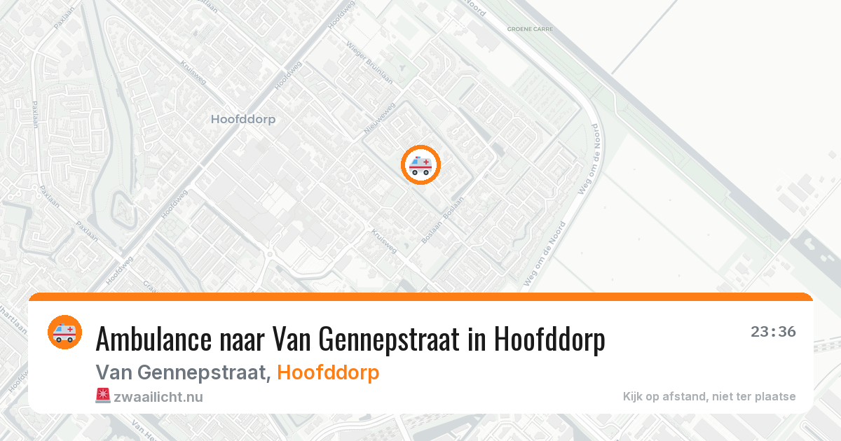 Ambulance naar Van Gennepstraat in Hoofddorp — 5 apr 2026