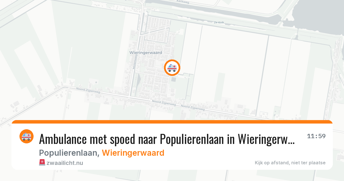 Ambulance met spoed naar Populierenlaan in Wieringerwaard — 7 apr 2026