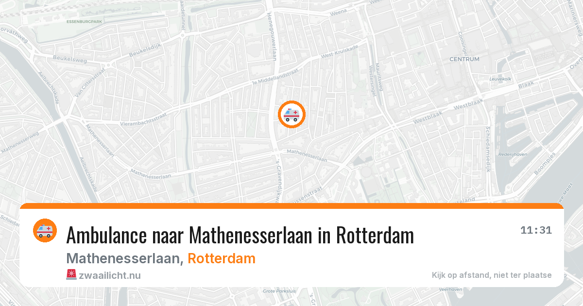 Ambulance naar Mathenesserlaan in Rotterdam — 1 apr 2026
