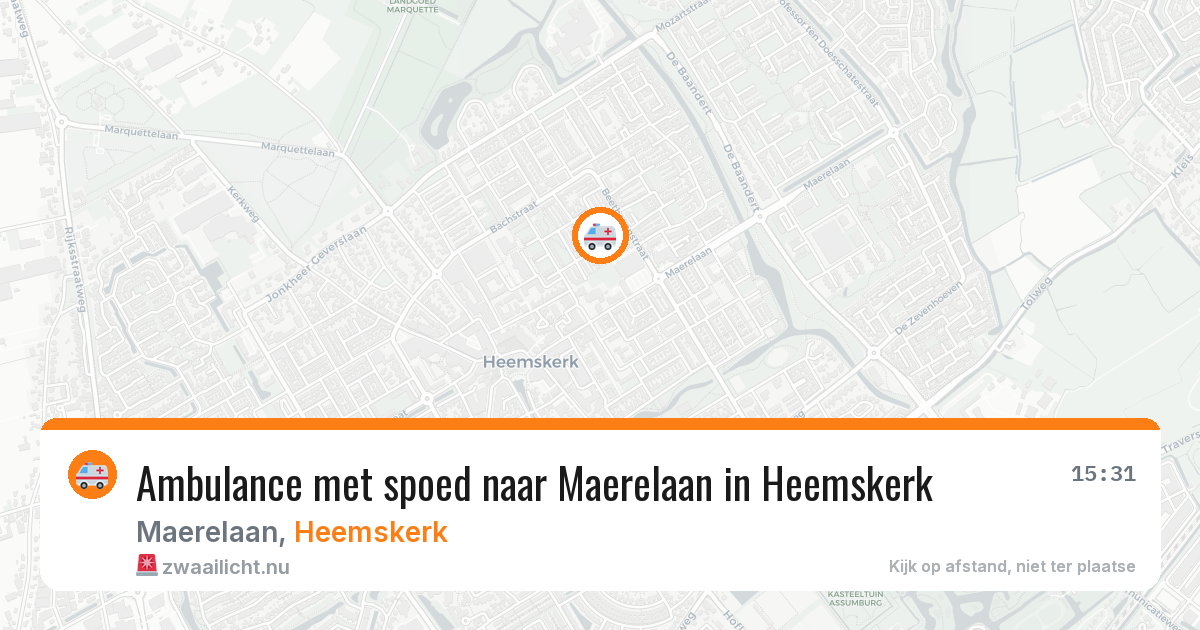Ambulance met spoed naar Maerelaan in Heemskerk — 22 mei 2026
