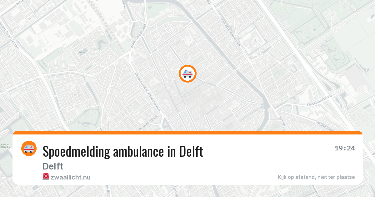 Spoedmelding ambulance in Delft — 19 mrt 2026