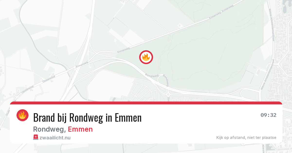 Brand bij Rondweg in Emmen — 25 mrt 2026