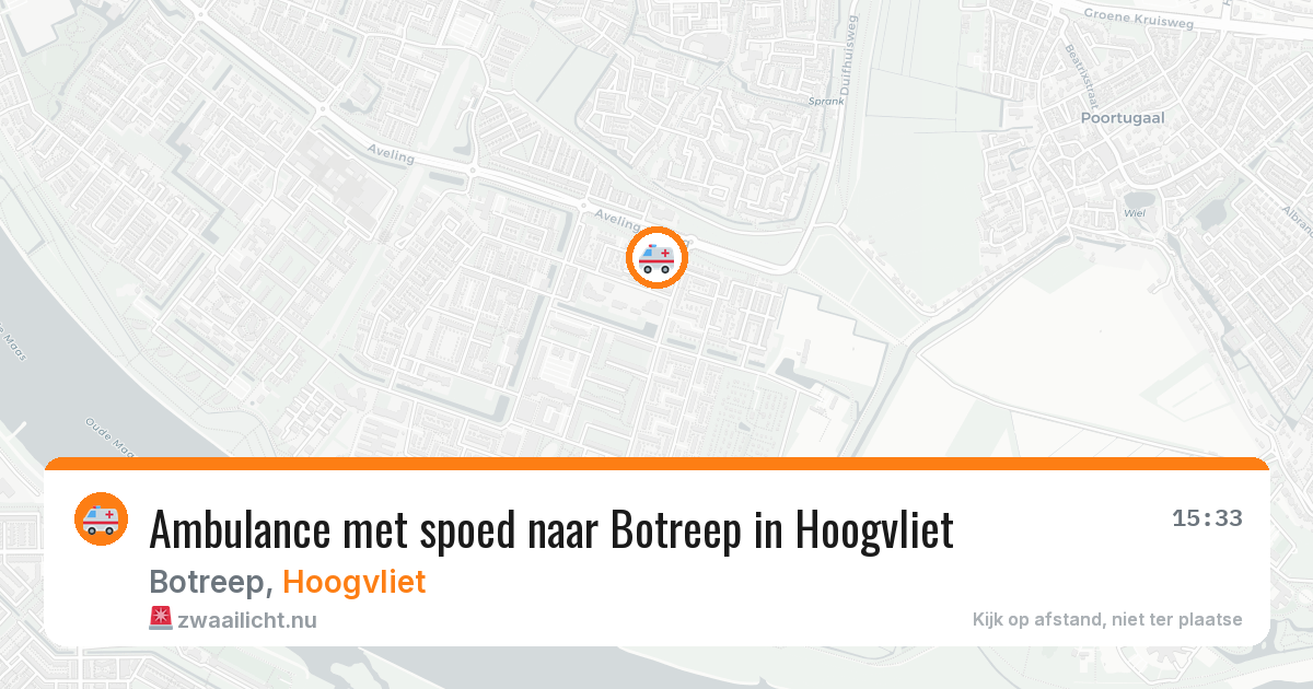 Ambulance met spoed naar Botreep in Hoogvliet — 16 mei 2026