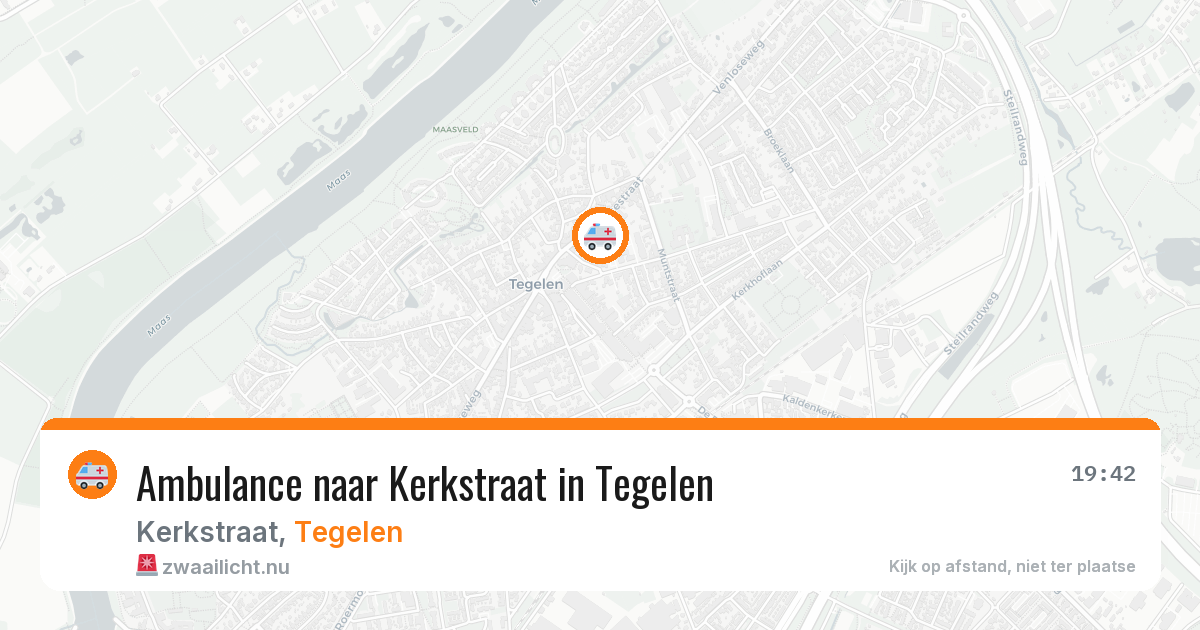 Ambulance naar Kerkstraat in Tegelen — 16 jul 2026
