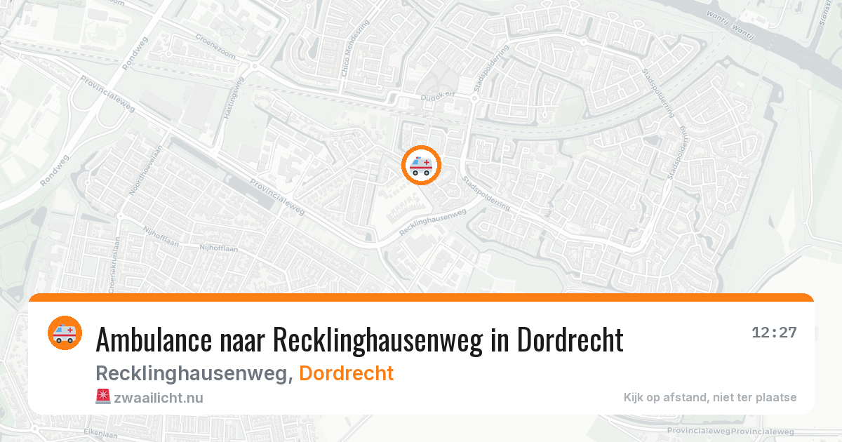 Ambulance naar Recklinghausenweg in Dordrecht — 13 jul 2026