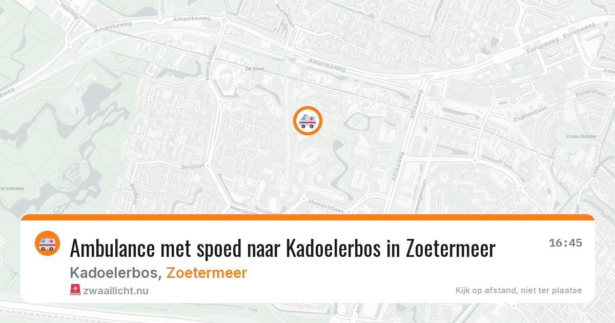 Ambulance met spoed naar Kadoelerbos in Zoetermeer — 14 jul 2026