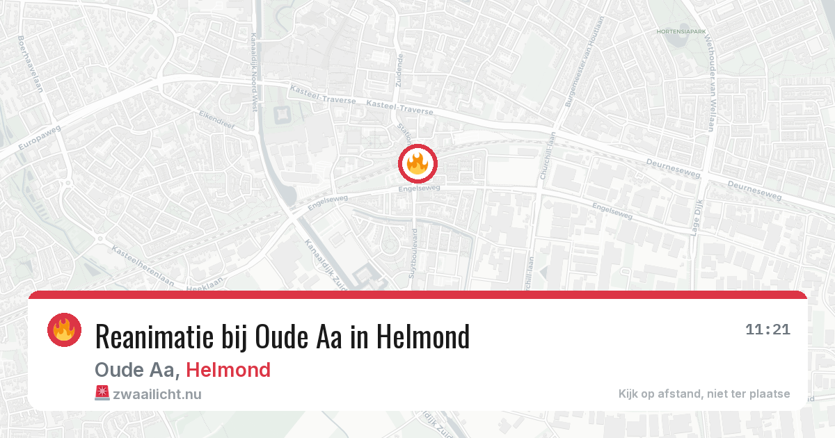 Reanimatie bij Oude Aa in Helmond — 2 apr 2026