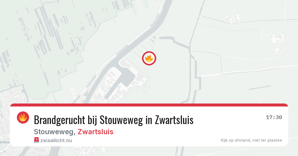 Brandgerucht bij Stouweweg in Zwartsluis — 6 apr 2026