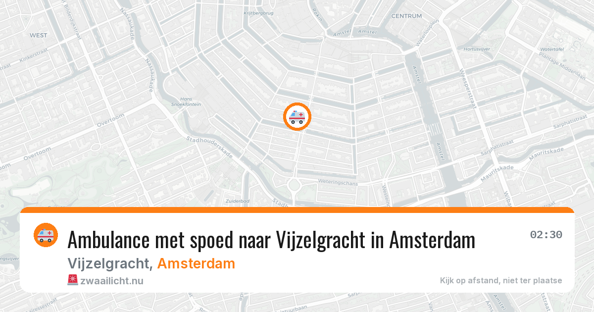 Ambulance met spoed naar Vijzelgracht in Amsterdam — 18 mei 2026