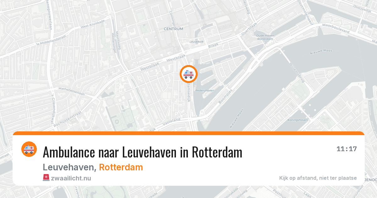 Ambulance naar Leuvehaven in Rotterdam — 11 jul 2026