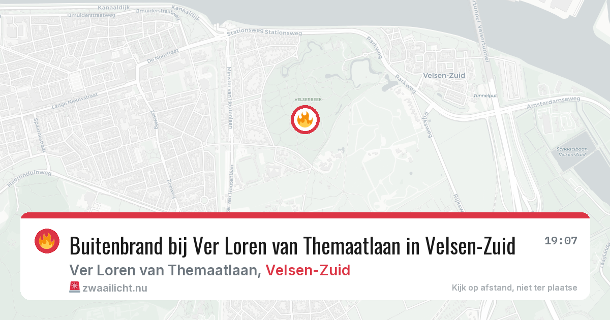 Buitenbrand bij Ver Loren van Themaatlaan in Velsen-Zuid — 14 apr 2026