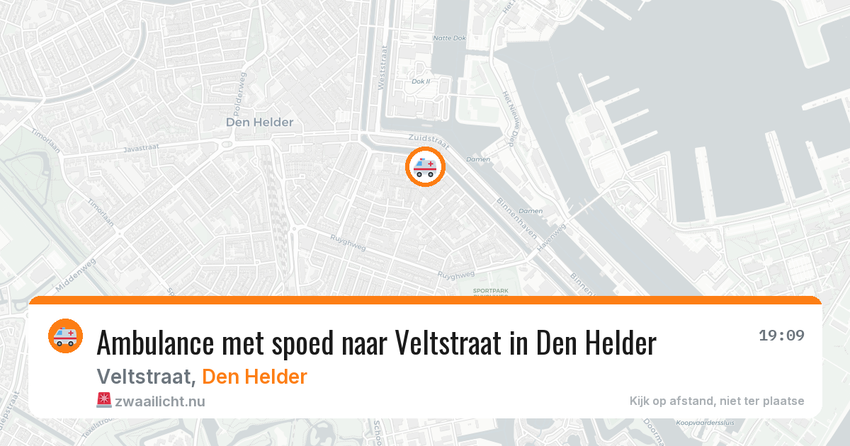 Ambulance met spoed naar Veltstraat in Den Helder — 16 jan 2026