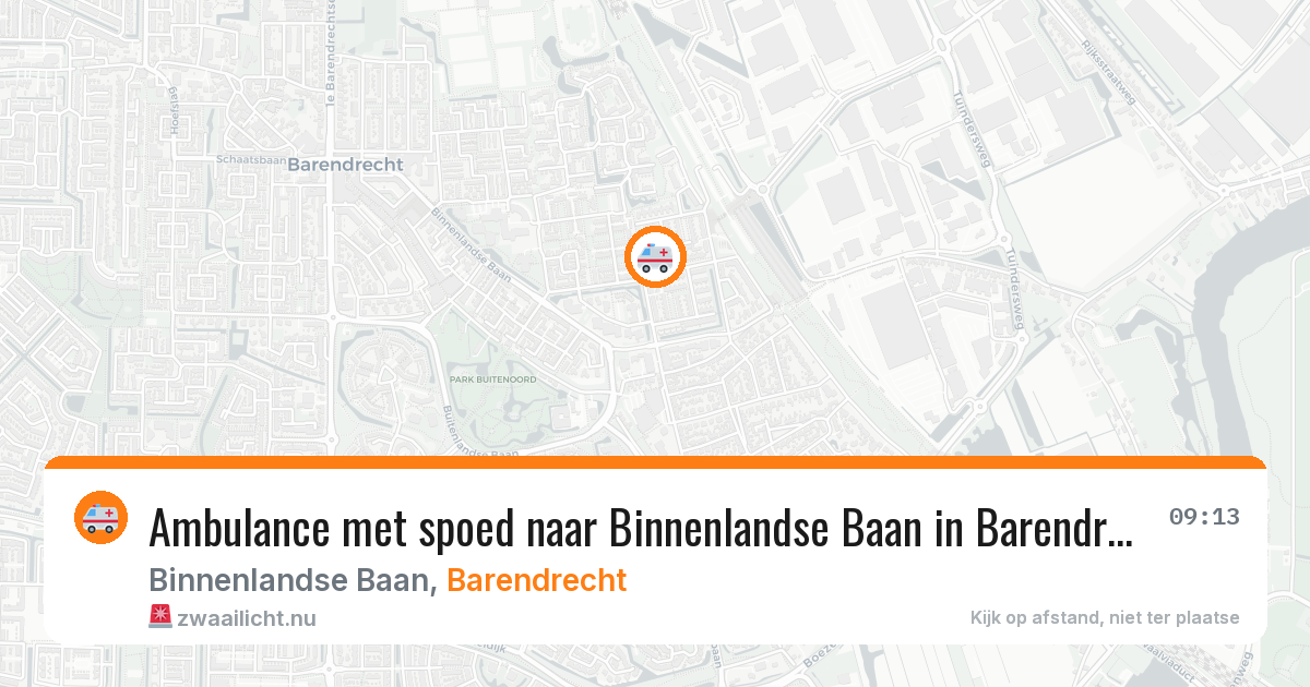 Ambulance met spoed naar Binnenlandse Baan in Barendrecht — 11 mei 2026