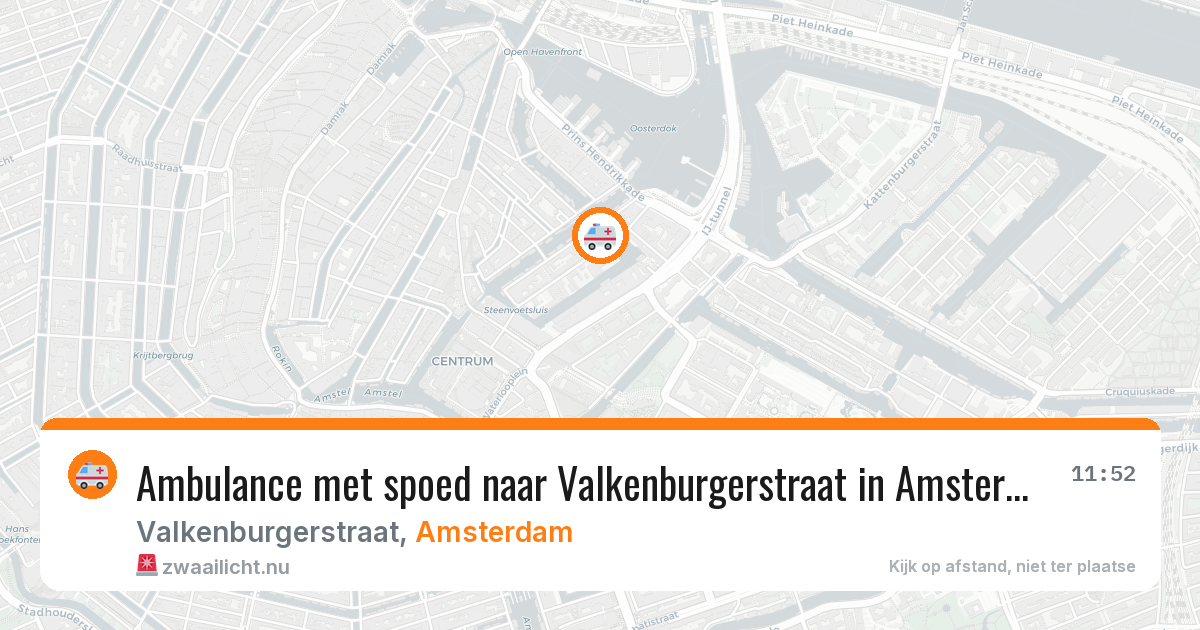 Ambulance met spoed naar Valkenburgerstraat in Amsterdam — 9 mei 2026