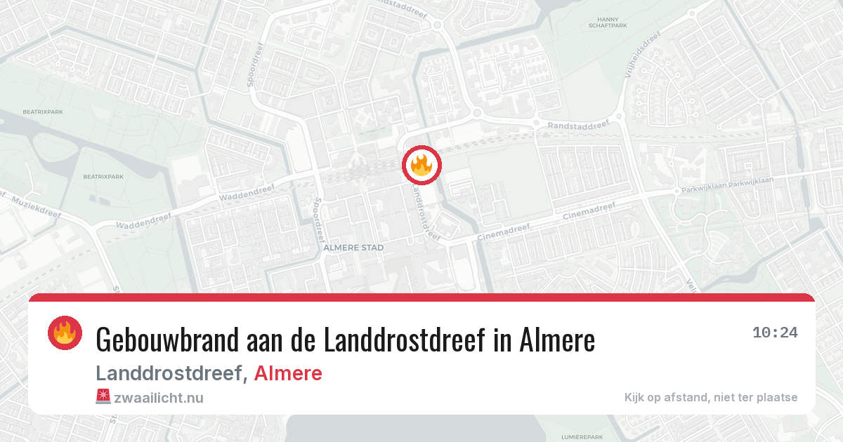 Gebouwbrand aan de Landdrostdreef in Almere — 4 mei 2026