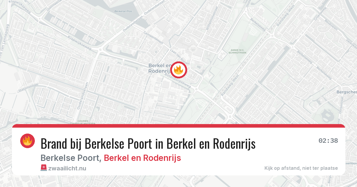 Brand bij Berkelse Poort in Berkel en Rodenrijs — 25 mrt 2026