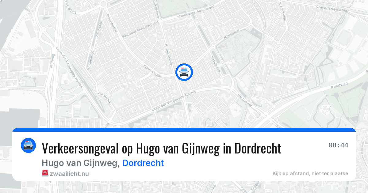 Verkeersongeval op Hugo van Gijnweg in Dordrecht — 7 mei 2026