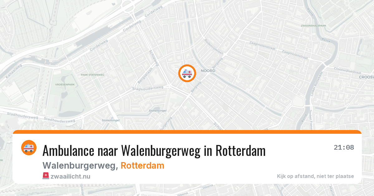Ambulance naar Walenburgerweg in Rotterdam — 14 mrt 2026