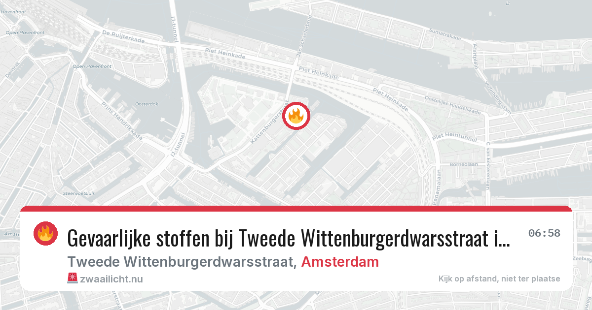 Gevaarlijke stoffen bij Tweede Wittenburgerdwarsstraat in Amsterdam — 30 mrt 2026