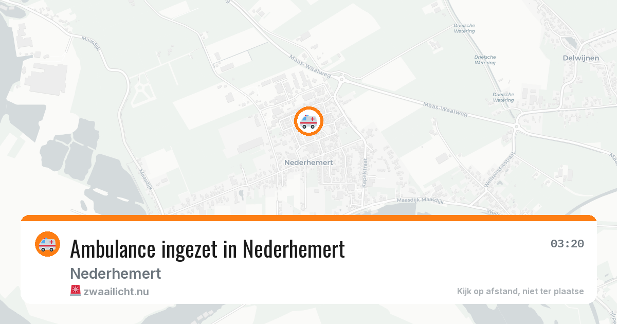 Ambulance ingezet in Nederhemert — 19 jul 2026