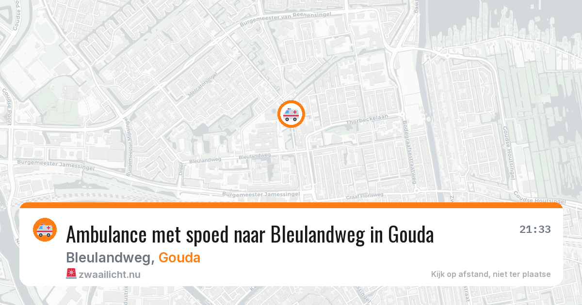 Ambulance met spoed naar Bleulandweg in Gouda — 26 apr 2026